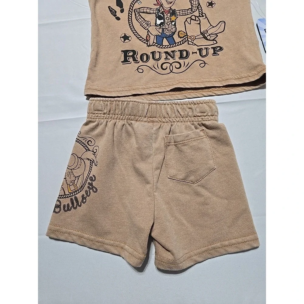 New‎ Disney Toy Story Woody Baby Boys 18 Months Brown Cowboy Cotton Short Set